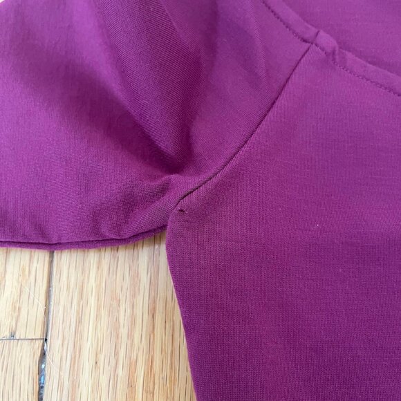 Aritzia Sunday Best Sparrow Ponte V-Neck Dress Magenta Sz XXS - Picture 4 of 4